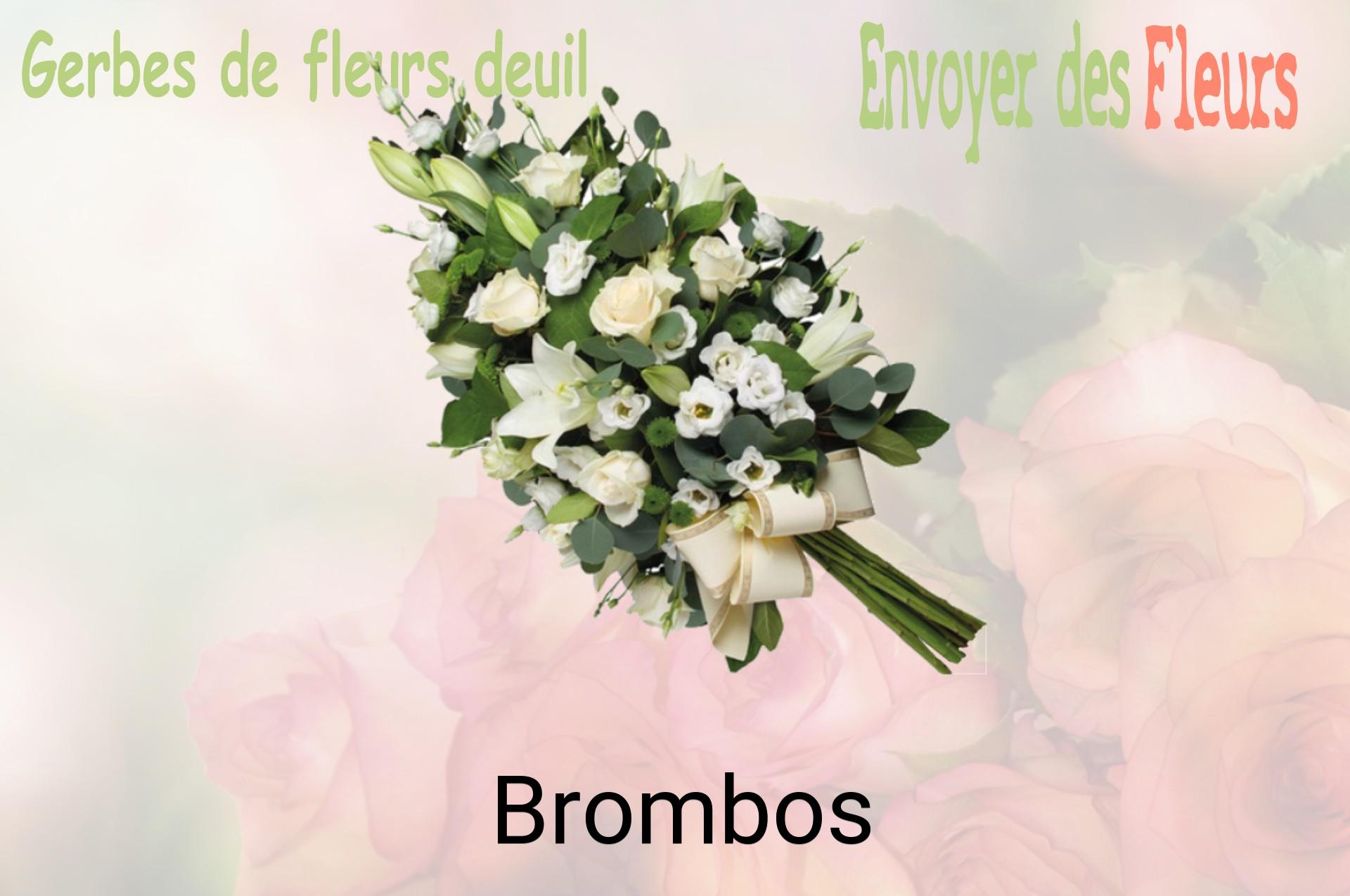 Gerbe de fleurs de deuil livrée à Brombos